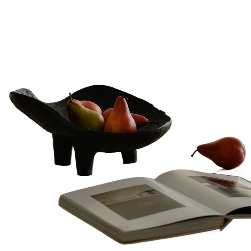 Resin Art Wooden Tray - Prato de Frutas Preto em Resina,