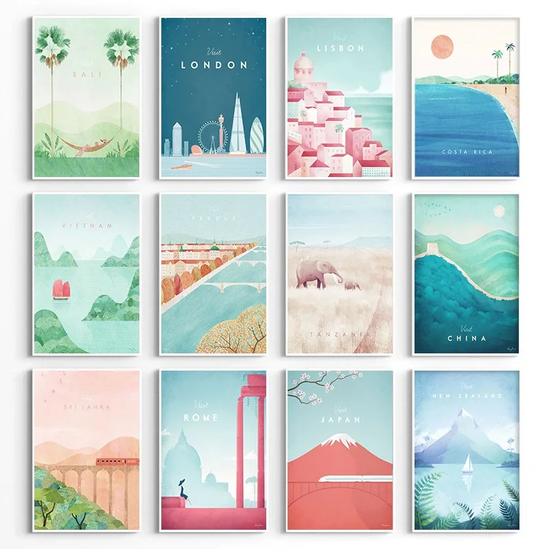 Resin Art And Deco - Pôsteres de Viagem Minimalistas do Mundo: