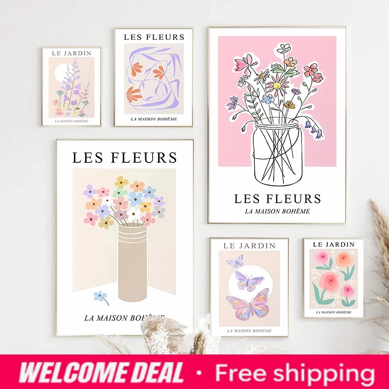 Resin Art Aesthetic - Pôster Abstrato de Mercado de Flores