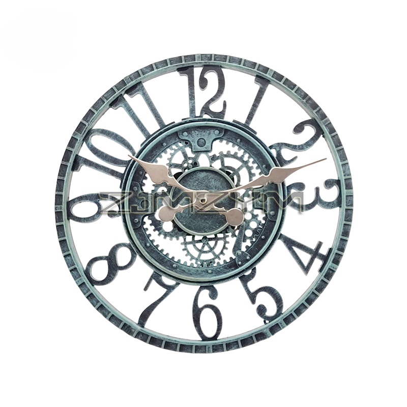 Resin Art Watch - 12 Polegada interior/exterior retro relógio de