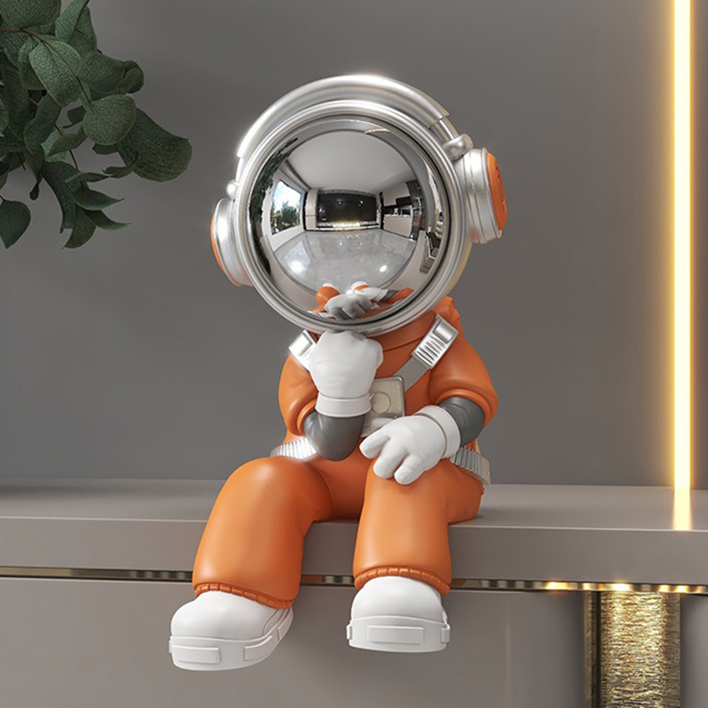 Resin Art Aesthetic - Ornamentos de astronauta em miniatura, estatuetas