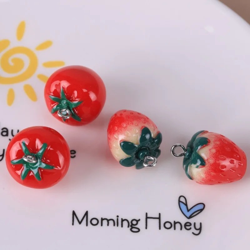 Resin Art Diy - 10 Peças de Pingentes de Frutas
