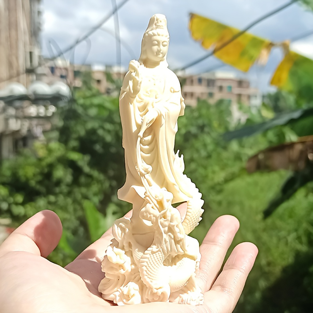 Resin Art Aesthetic - Estátua de Buda Guanyin em Resina,