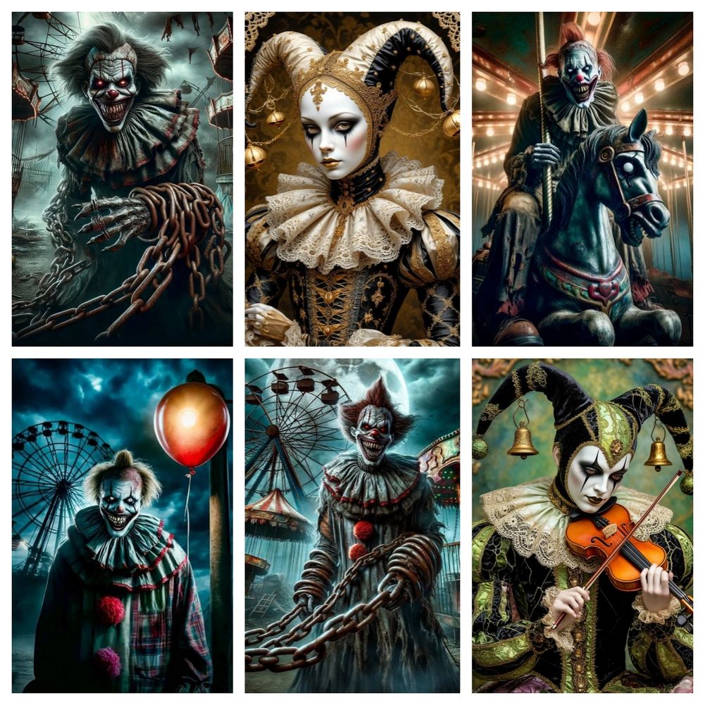 Resin Art Aesthetic - Jester arte pintura diamante kit carnaval