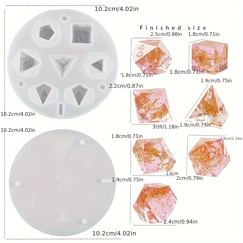 1 conjunto de moldes de resina - Resin Art Guide avaliação e preço