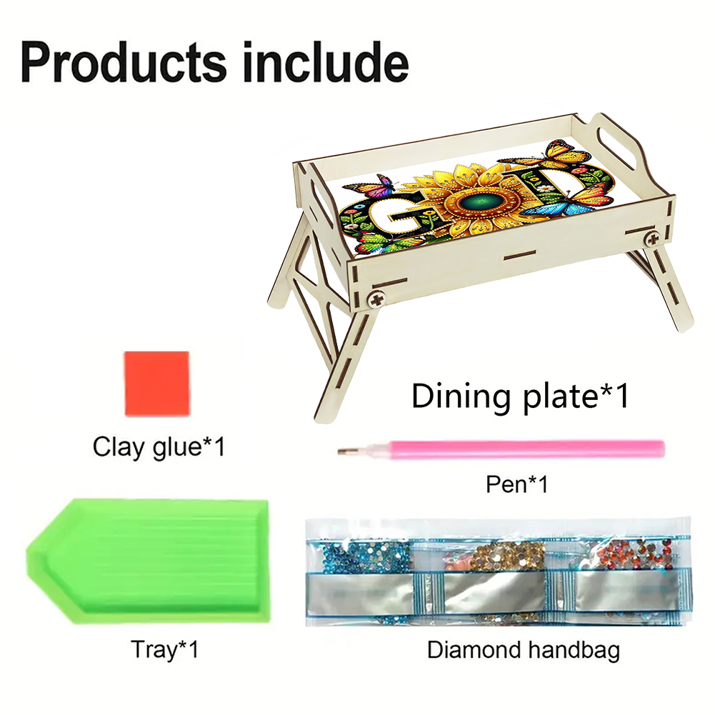 Bandeja de servir 5D DIY com p - Resin Art Wooden Tray avaliação e preço