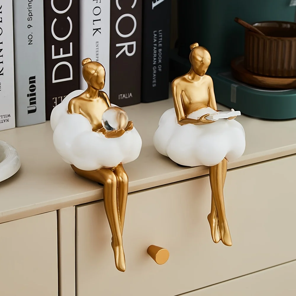 Menina nuvem escultura figura  - Resin Art Aesthetic avaliação e preço