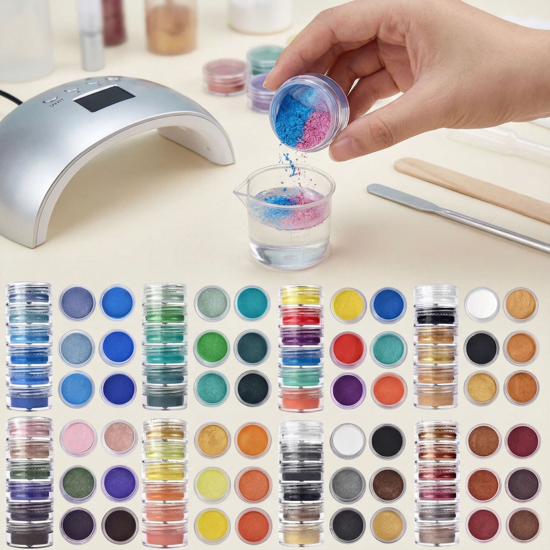Pó de Glitter Perolado Mica 24 - Glitter Powder Resin avaliação e preço