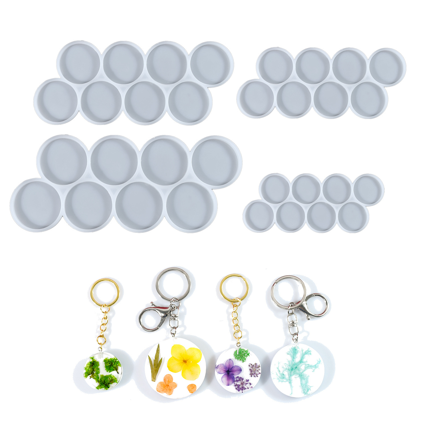 Molde de silicone redondo com  - Resin Art Guide avaliação e preço