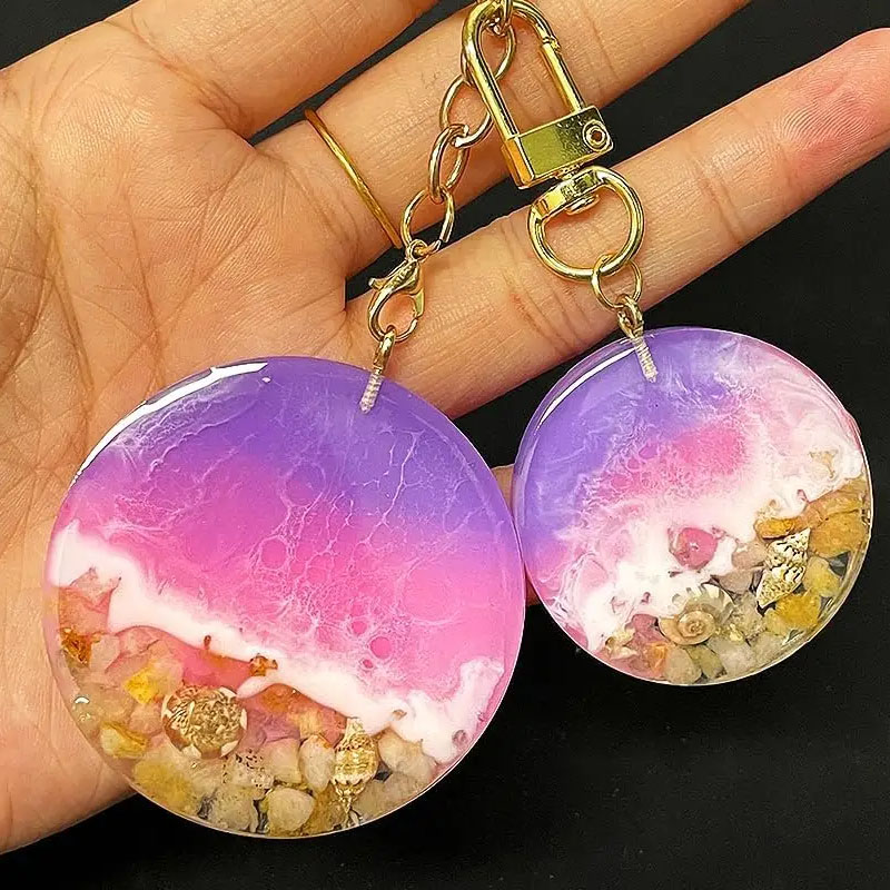 Molde de silicone redondo com  - Resin Art Guide avaliação e preço