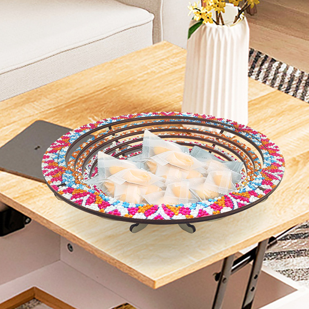 Mandala de madeira 5d pintura  - Resin Art Wooden Tray avaliação e preço