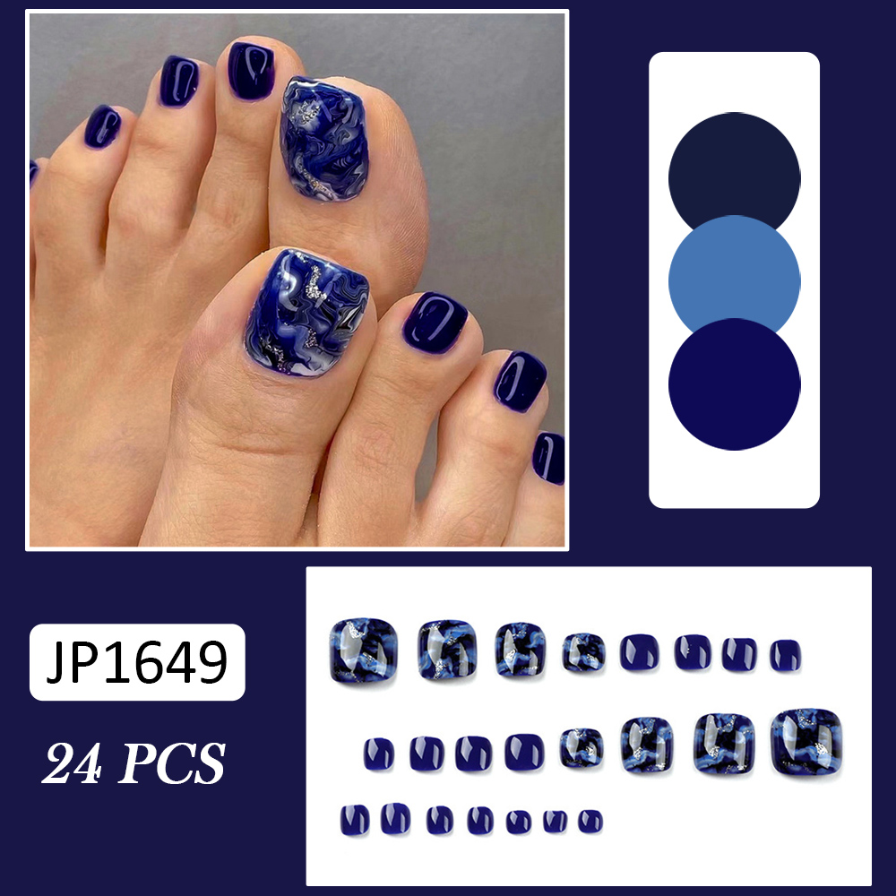 24 pçs brilhante azul unhas fa - Resin Art And Deco avaliação e preço
