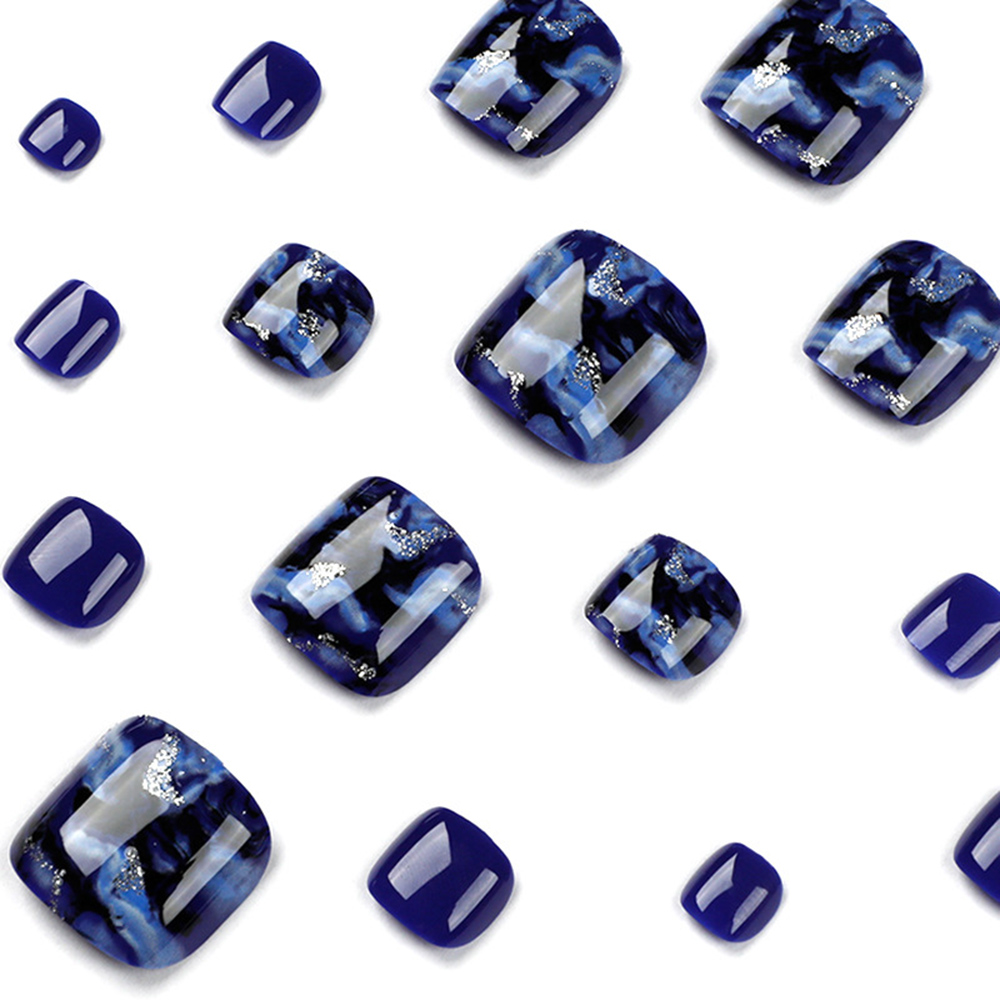 24 pçs brilhante azul unhas fa - Resin Art And Deco avaliação e preço