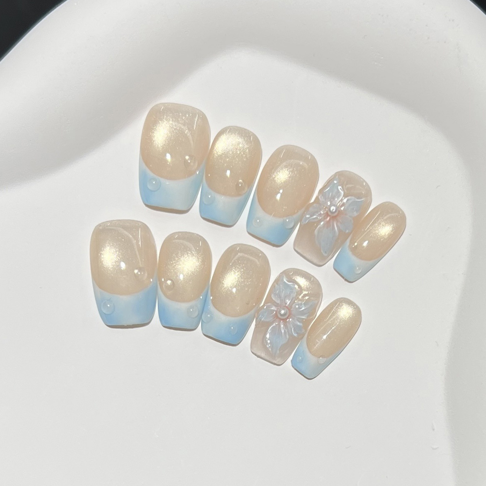 10 peças de unhas postiças cur - Resin Art Diy avaliação e preço