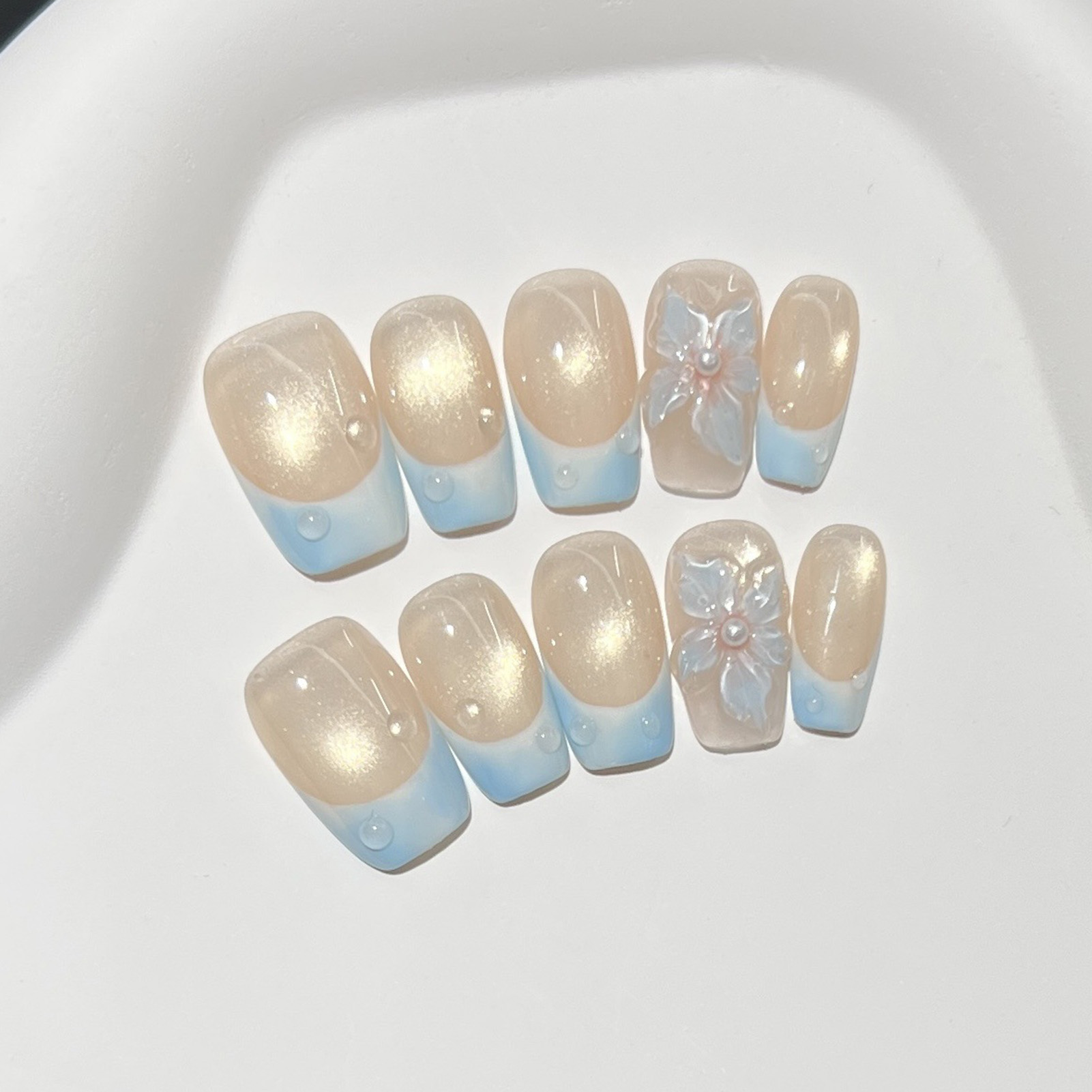 10 peças de unhas postiças cur - Resin Art Diy avaliação e preço