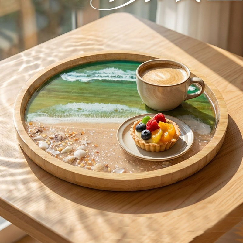Bandeja de Madeira com Arte em - Resin Art Wooden Tray avaliação e preço