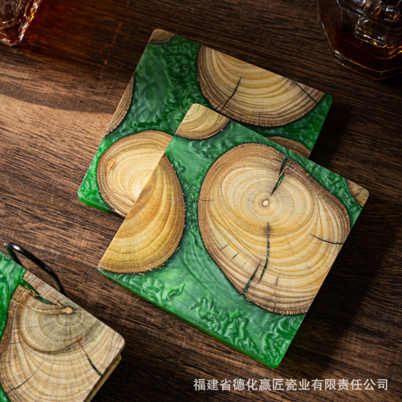 Bandeja de Chá Zen Ink-Art Dry - Resin Art Wooden Tray avaliação e preço
