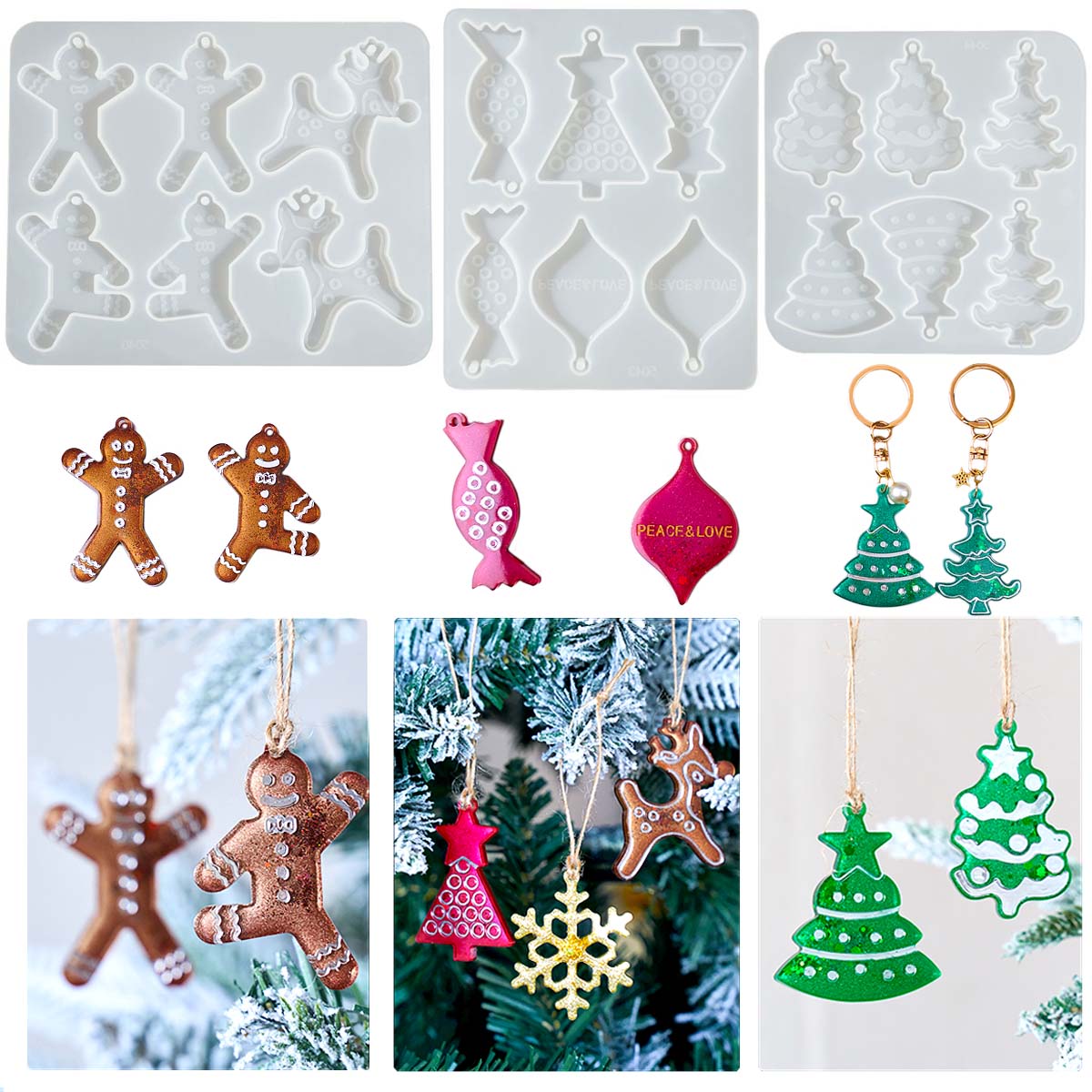 Série de natal brincos pingent - Resin Art Guide avaliação e preço