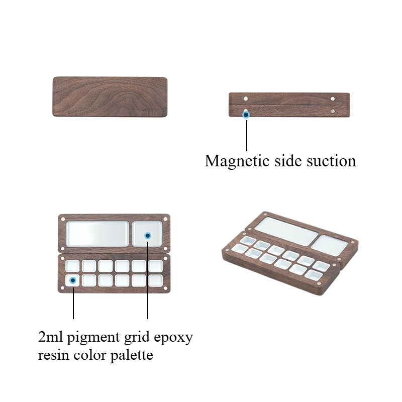 Caixa de pigmento aquarela de  - Resin Art Wooden Tray avaliação e preço