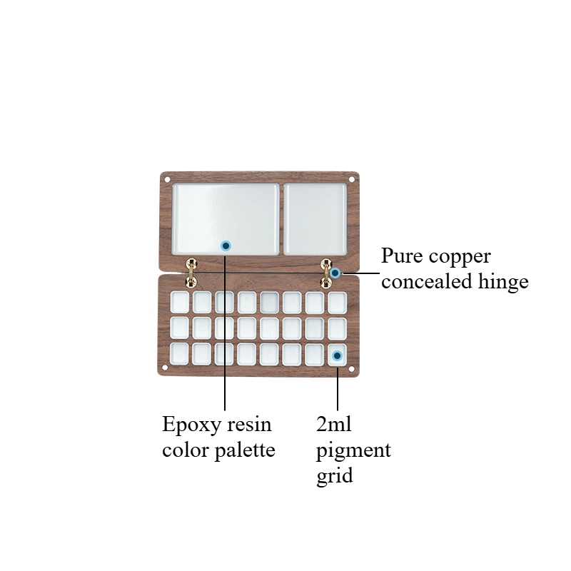 Caixa de pigmento aquarela de  - Resin Art Wooden Tray avaliação e preço