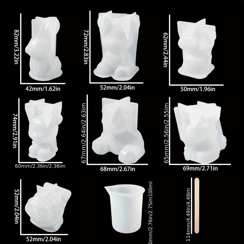 Conjunto de 19 peças de moldes - Resin Art Guide avaliação e preço