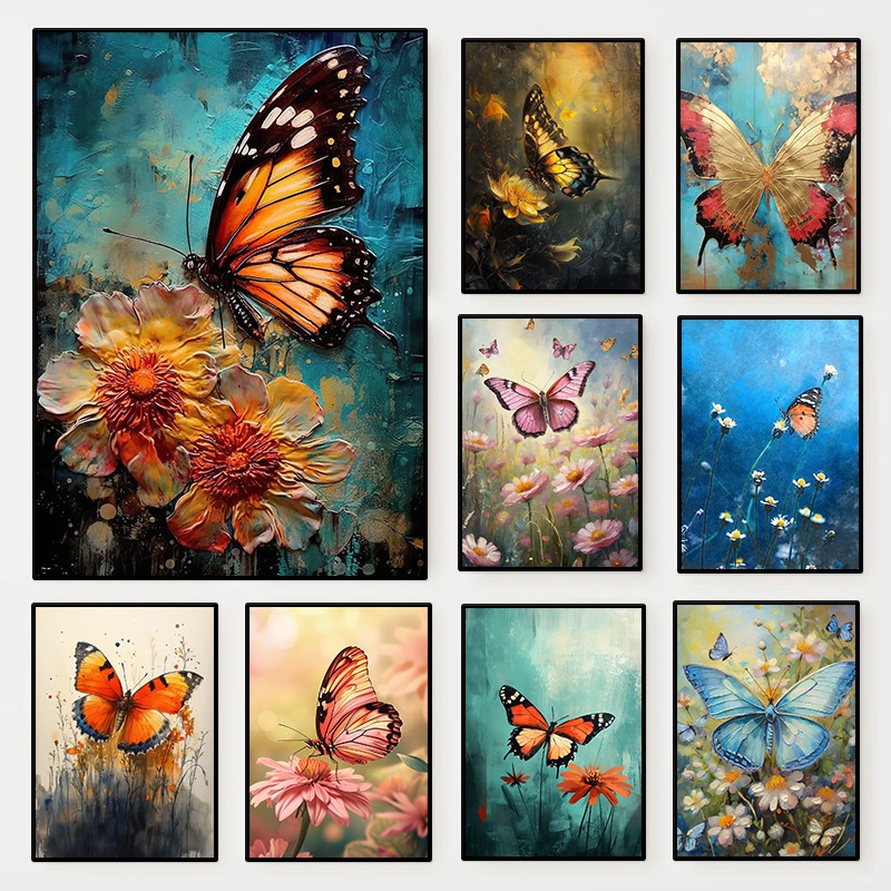 Pôster de Borboleta Floral, Ar - Resin Art And Deco avaliação e preço
