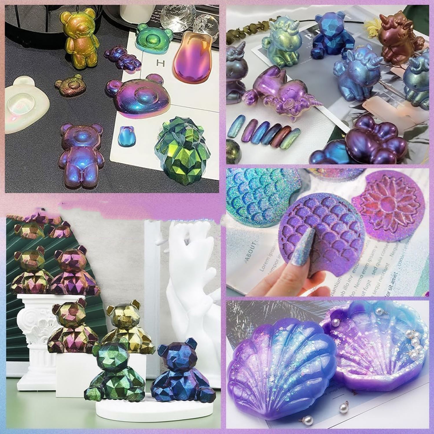Espelho Mágico Pigmento Resina - Glitter Powder Resin avaliação e preço