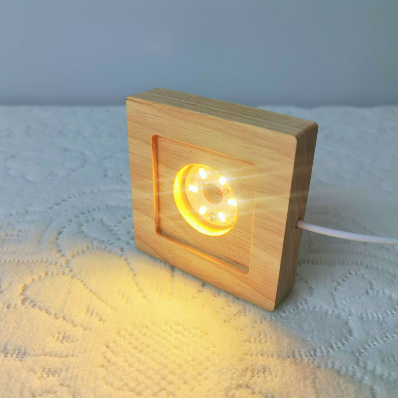 Base de exibição de luzes led  - Resin Art Wooden Tray avaliação e preço