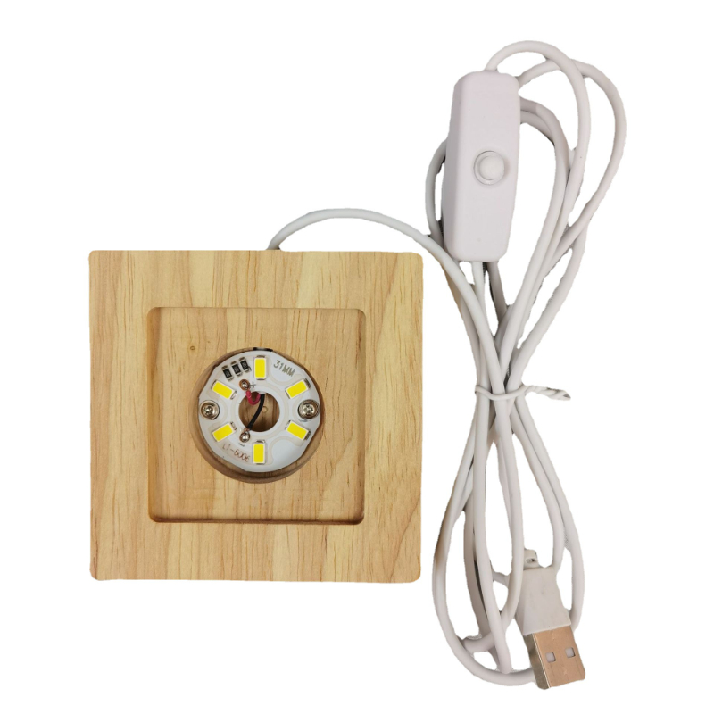 Base de exibição de luzes led  - Resin Art Wooden Tray avaliação e preço