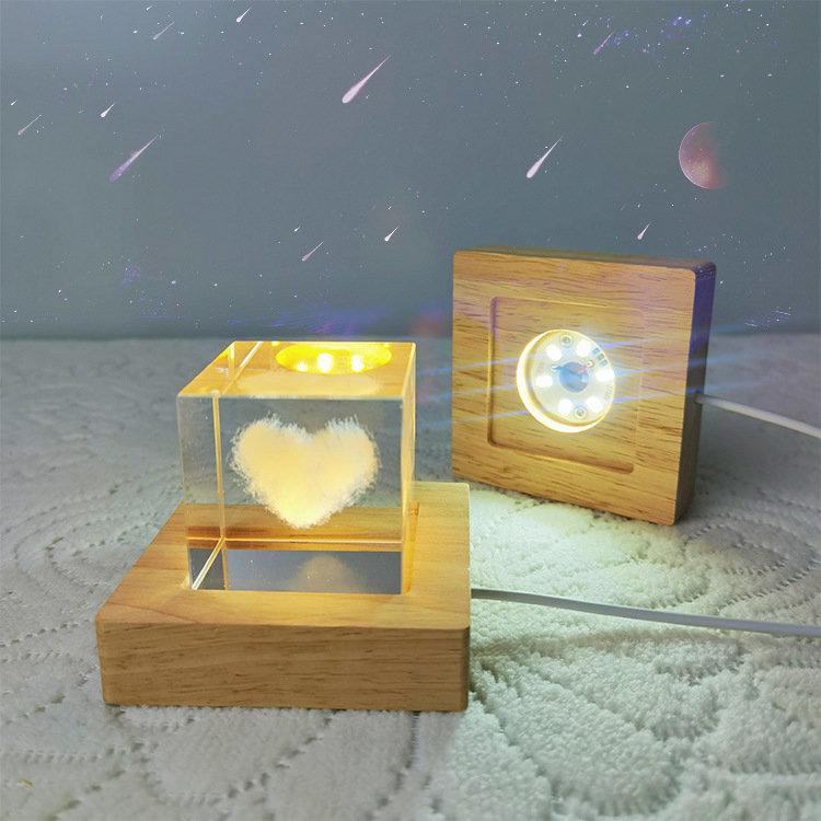 Base de exibição de luzes led  - Resin Art Wooden Tray avaliação e preço