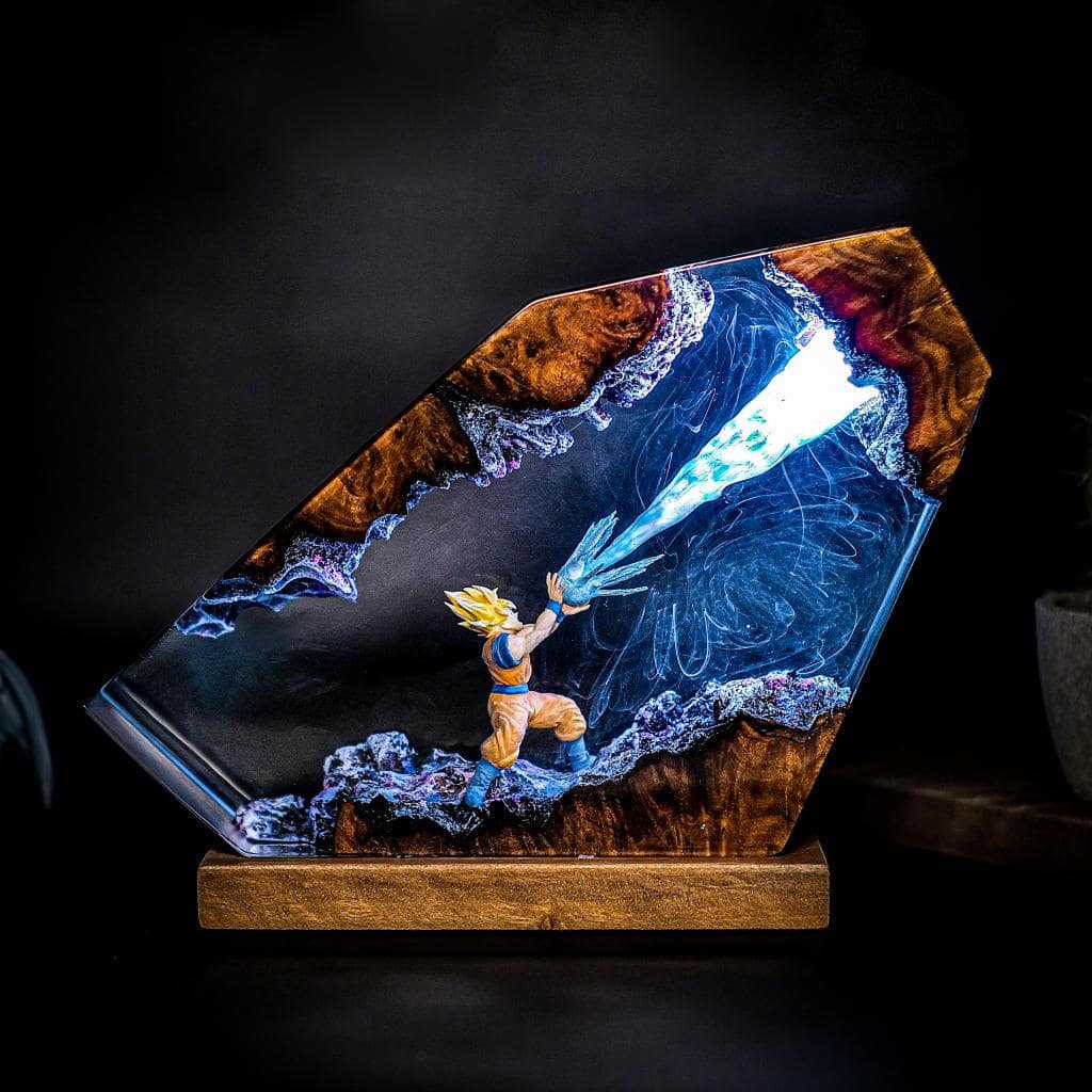 Luminária LED de Resina Epóxi  - Resin Art Goku avaliação e preço
