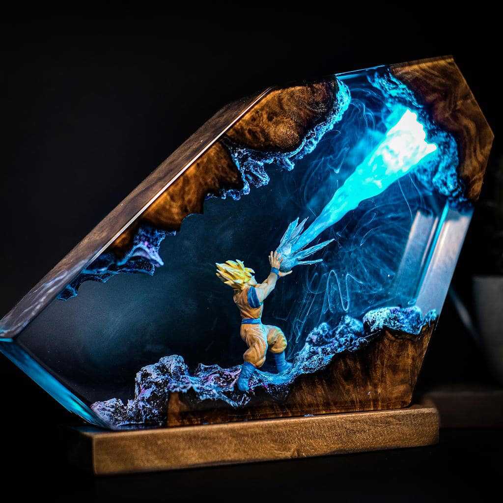 Luminária LED de Resina Epóxi  - Resin Art Goku avaliação e preço